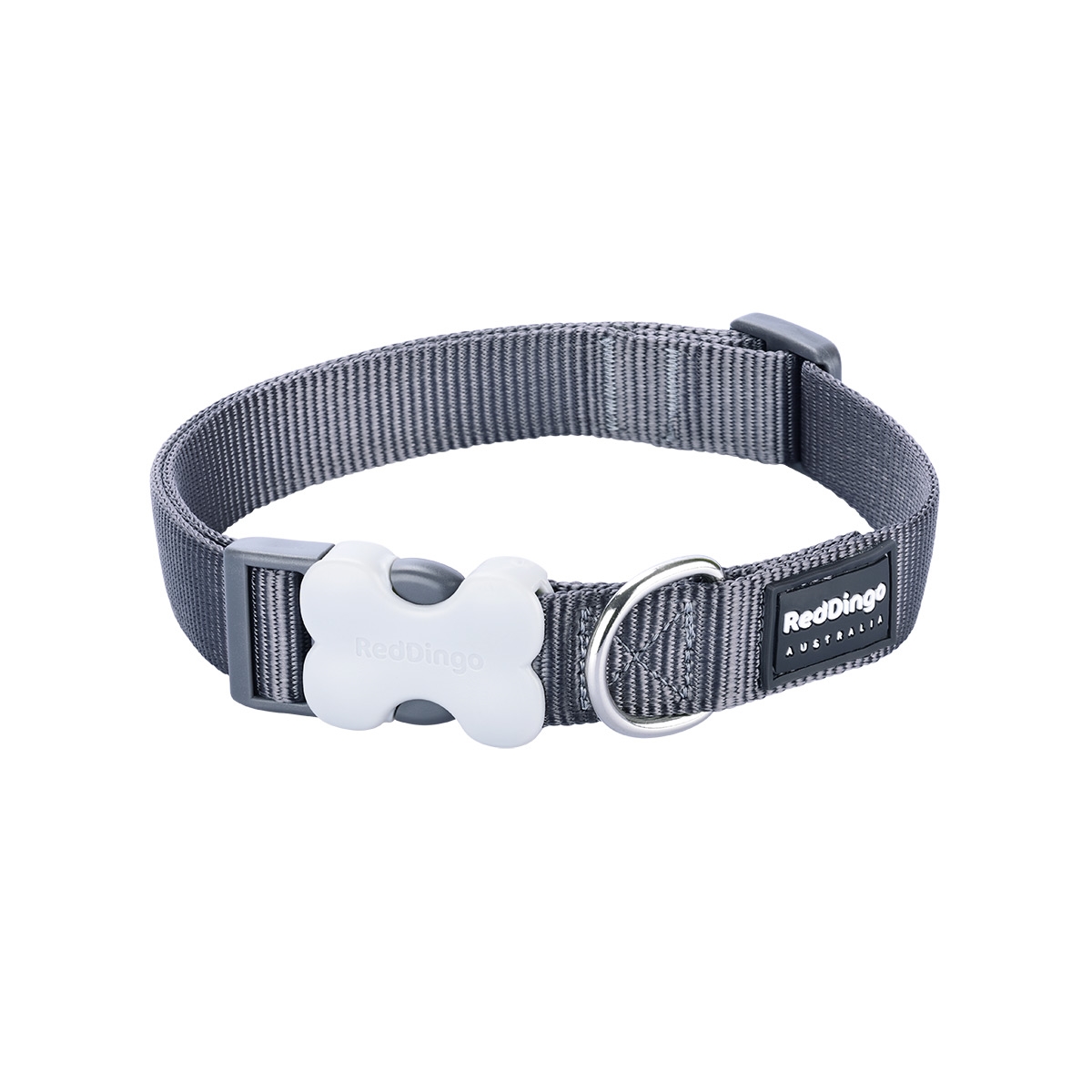 Picture of Red Dingo DC-ZZ-GY-15 Dog Collar Classic Cool Grey - Small