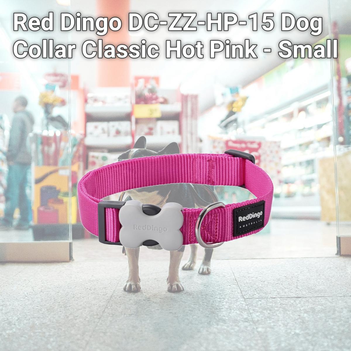Picture of Red Dingo DC-ZZ-HP-15 Dog Collar Classic Hot Pink - Small