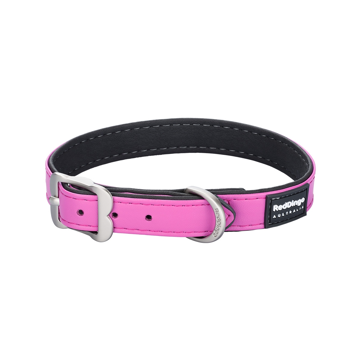 Picture of Red Dingo DC-EL-HP-50 Dog Collar Elegant Vegan Leather Hot Pink - Medium/Large