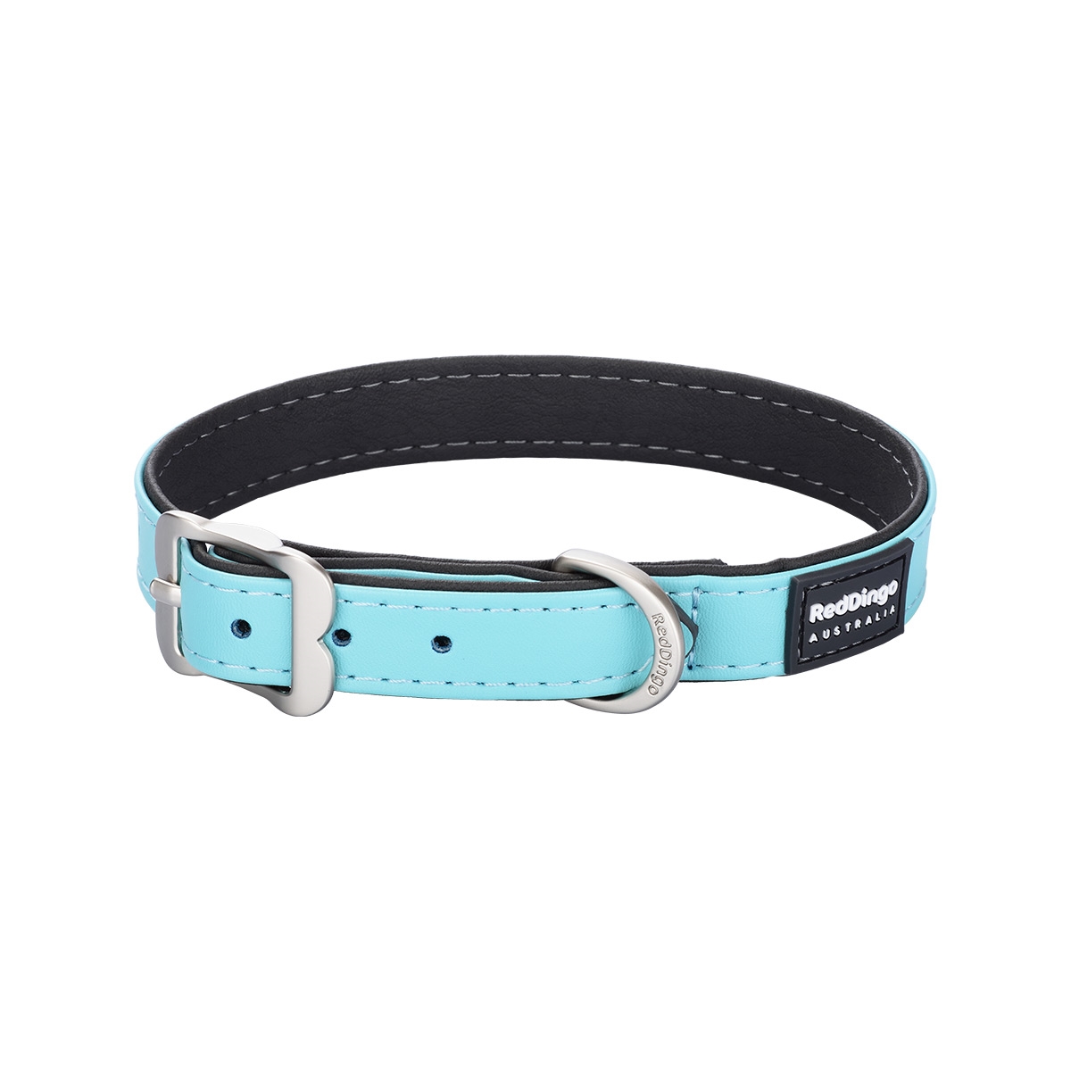 Picture of Red Dingo DC-EL-TQ-50 Dog Collar Elegant Vegan Leather Turquoise - Medium/Large