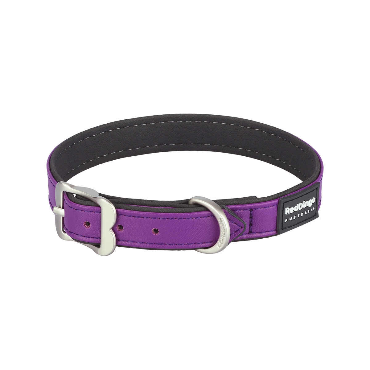 Picture of Red Dingo DC-EL-PU-42 Dog Collar Elegant Vegan Leather Purple - Medium