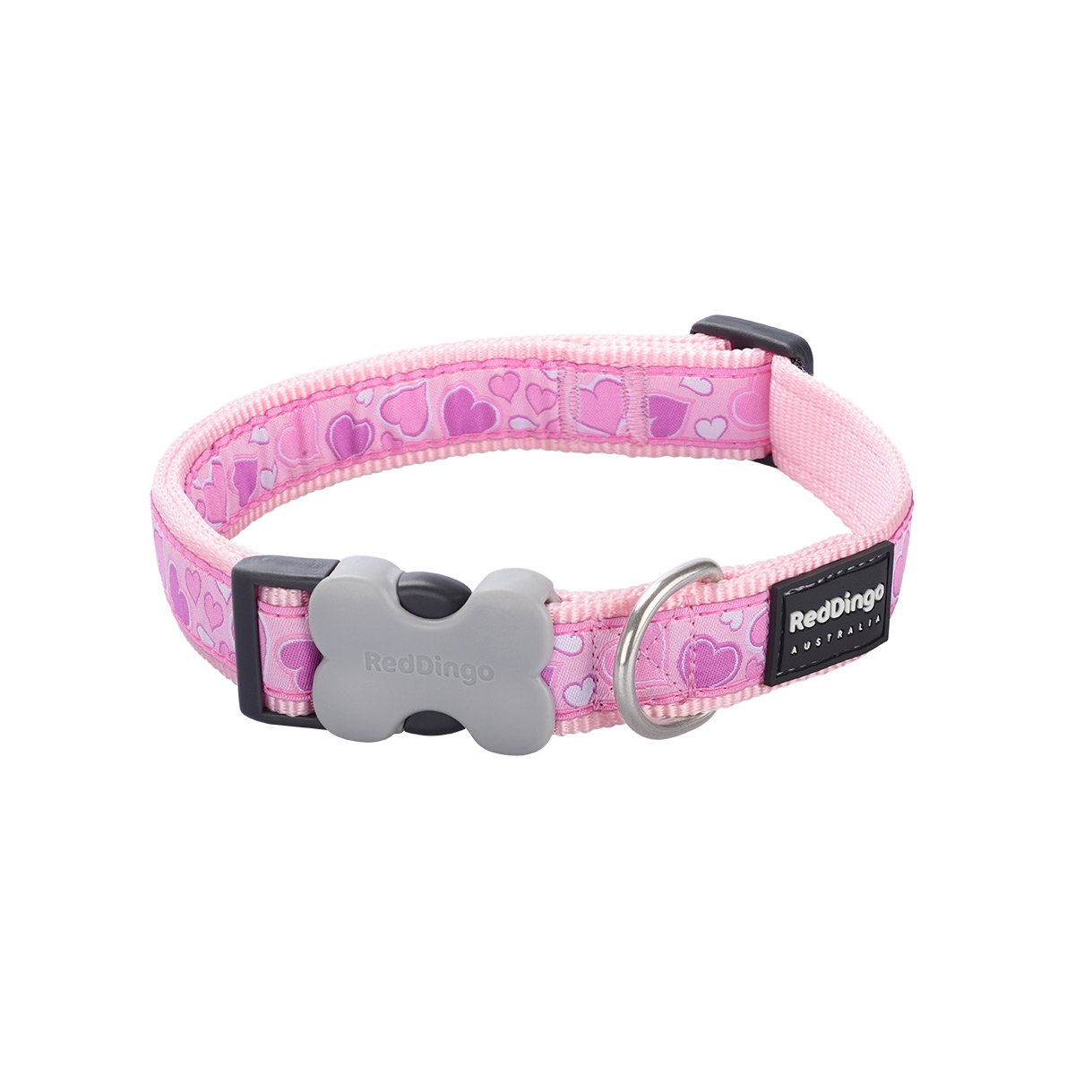 Picture of Red Dingo DC-BZ-PK-15 Dog Collar Design Breezy Love Pink - Small