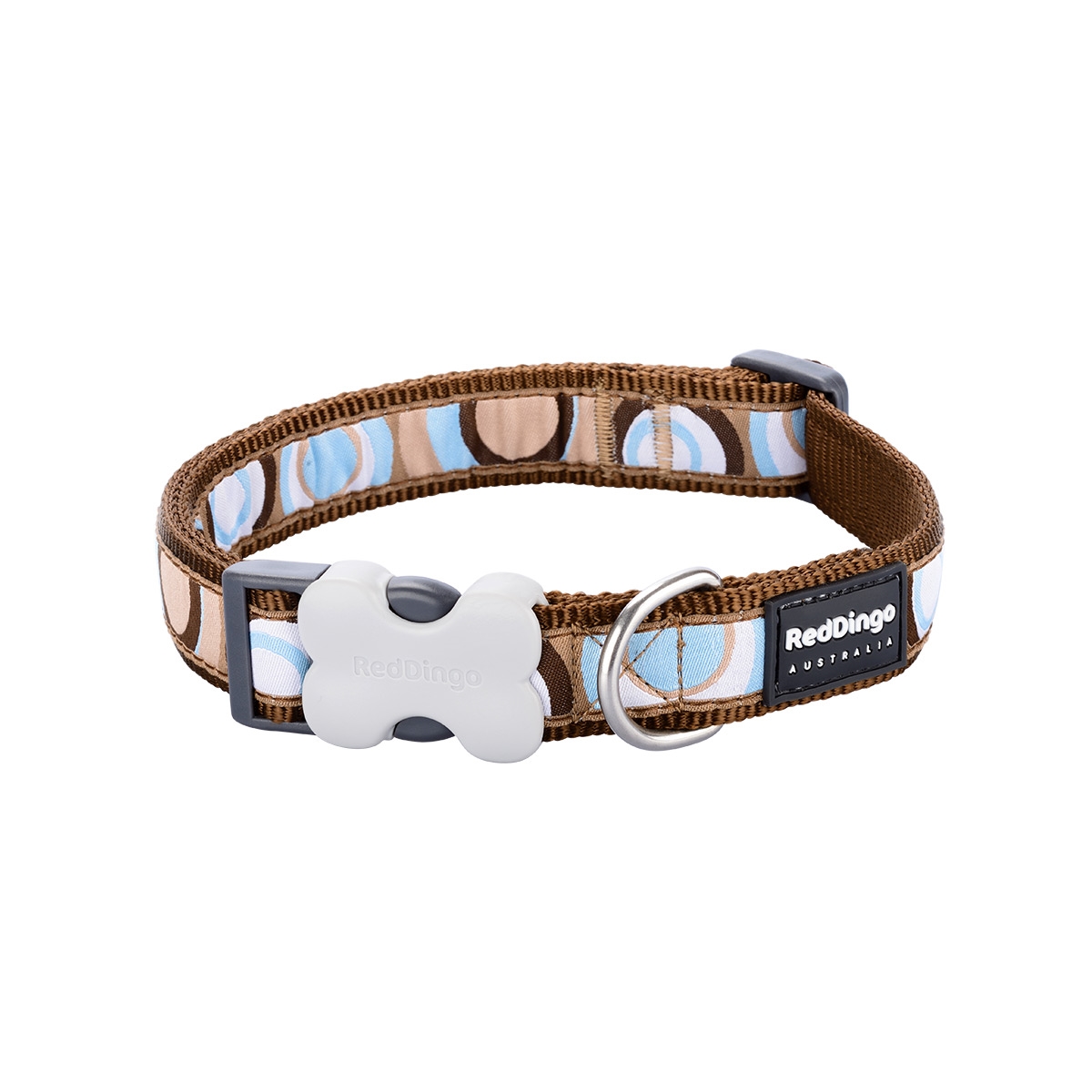 Picture of Red Dingo DC-CI-BR-15 Dog Collar Design Circadelic Brown - Small