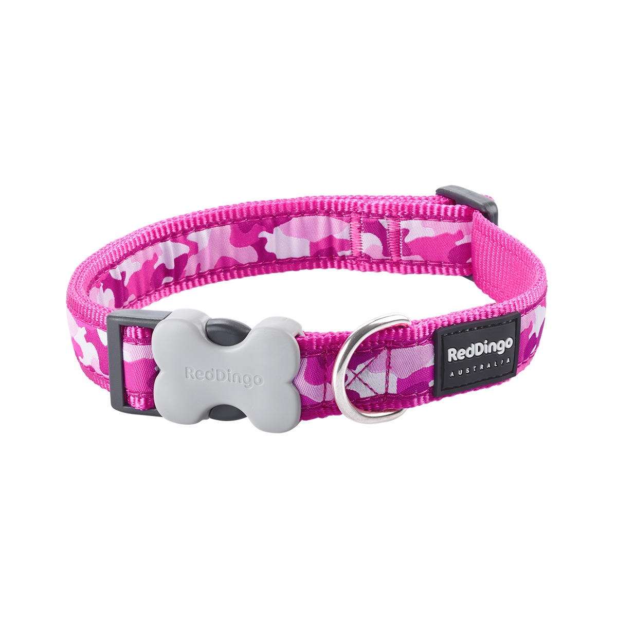 Picture of Red Dingo DC-CF-HP-20 Dog Collar Design Camouflage Hot Pink - Medium
