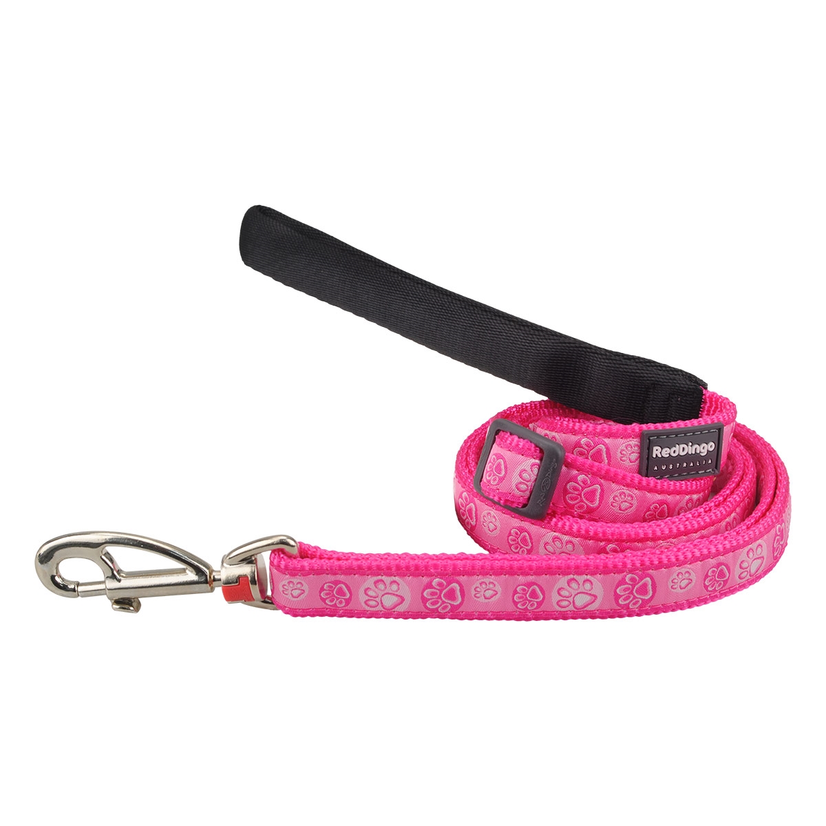 Picture of Red Dingo L6-PI-HP-15 Dog Lead Design Paw Impressions Hot Pink - Small 6ft