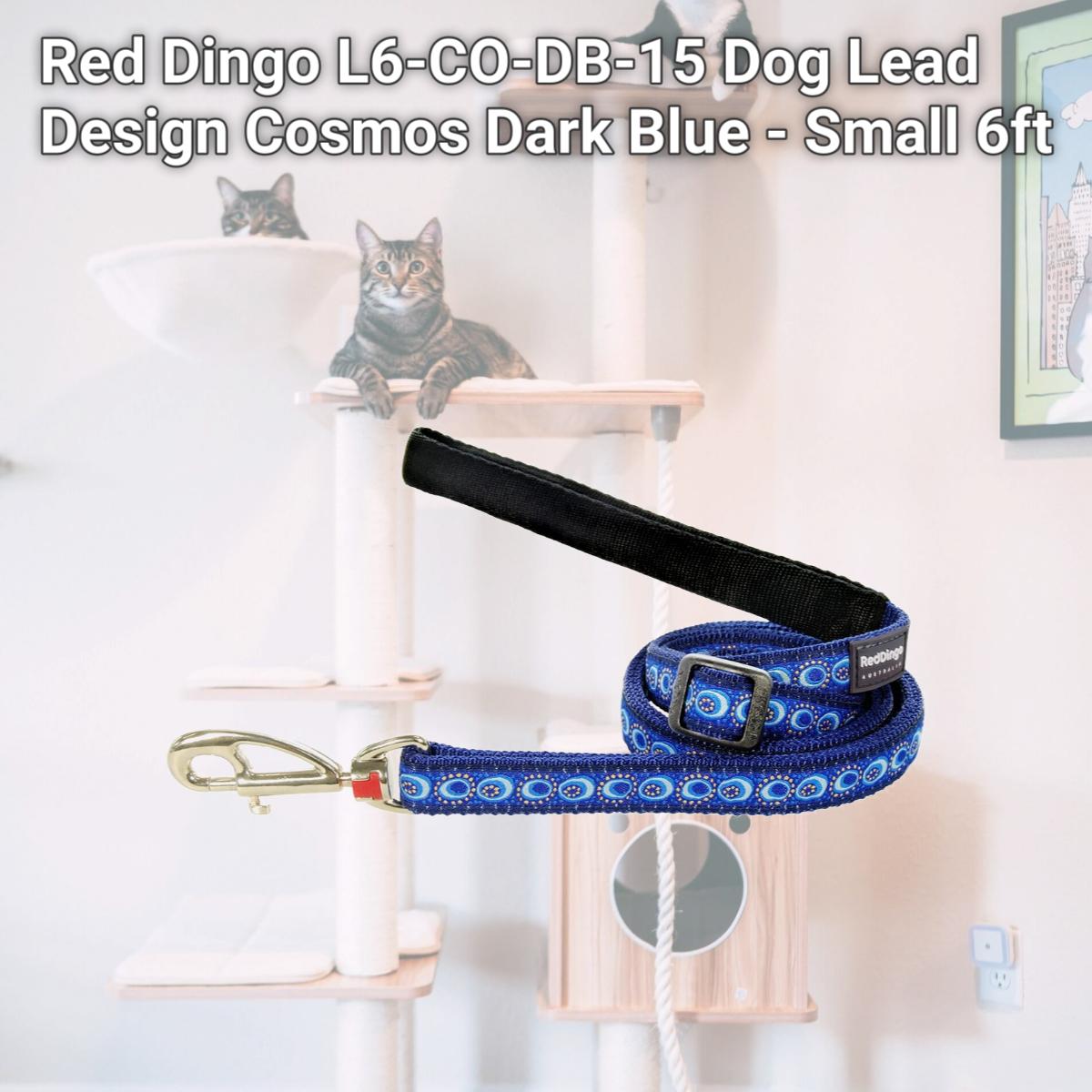 Picture of Red Dingo L6-CO-DB-15 Dog Lead Design Cosmos Dark Blue - Small 6ft