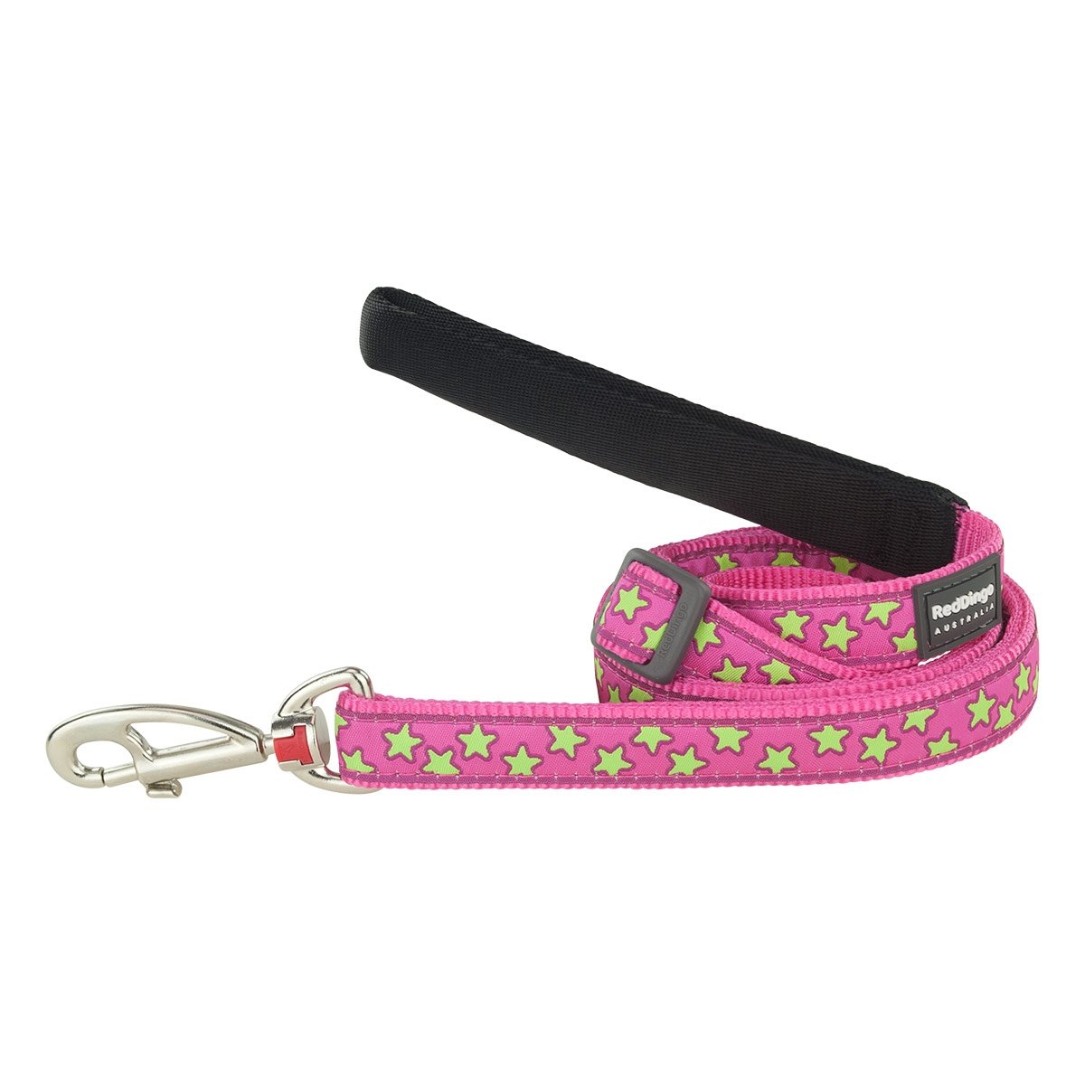 Picture of Red Dingo L6-ST-HP-12 Dog Lead Design Star Hot Pink - Extra Small 6ft