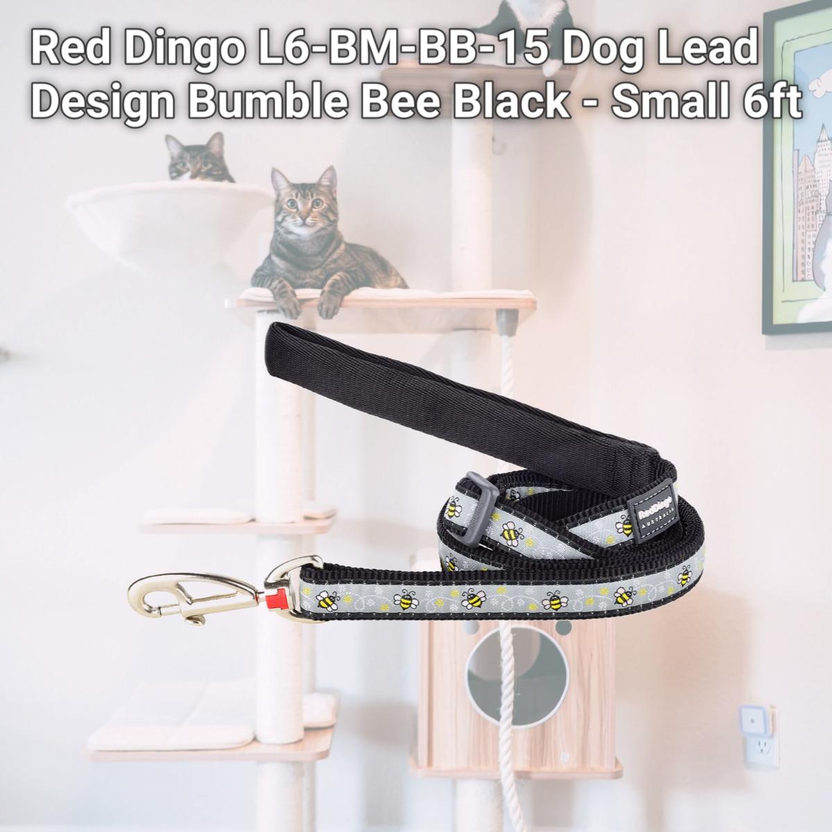 Picture of Red Dingo L6-BM-BB-15 Dog Lead Design Bumble Bee Black - Small 6ft