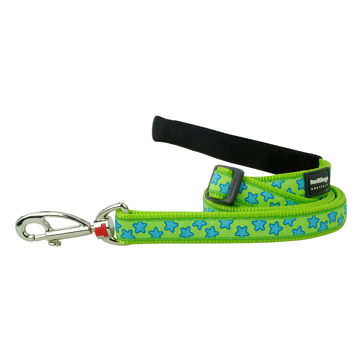 Picture of Red Dingo L6-ST-LG-12 Dog Lead Design Star Lime Green - Extra Small 6ft