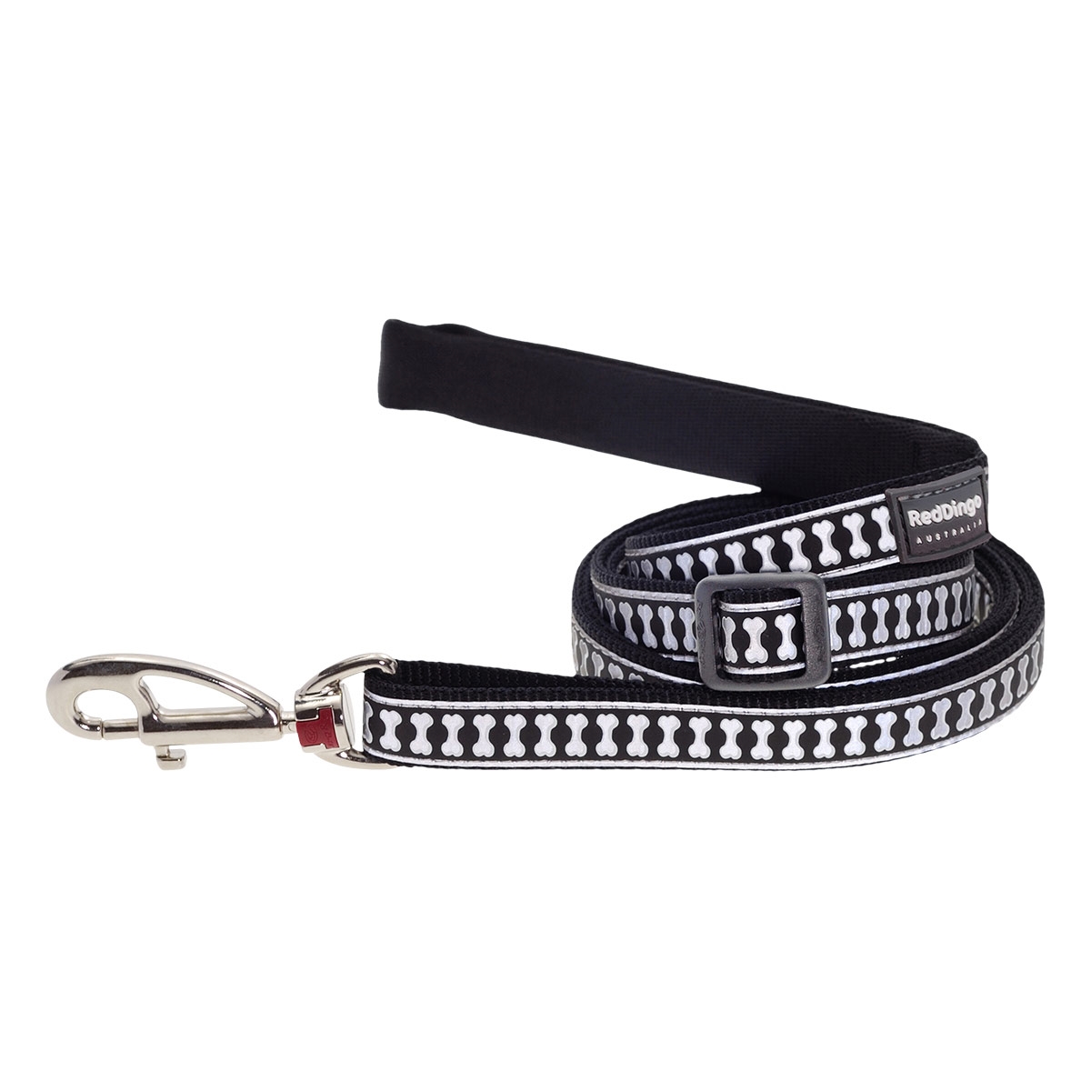 Picture of Red Dingo L6-RB-BB-15 Dog Lead Reflective Bones Black - Small 6ft