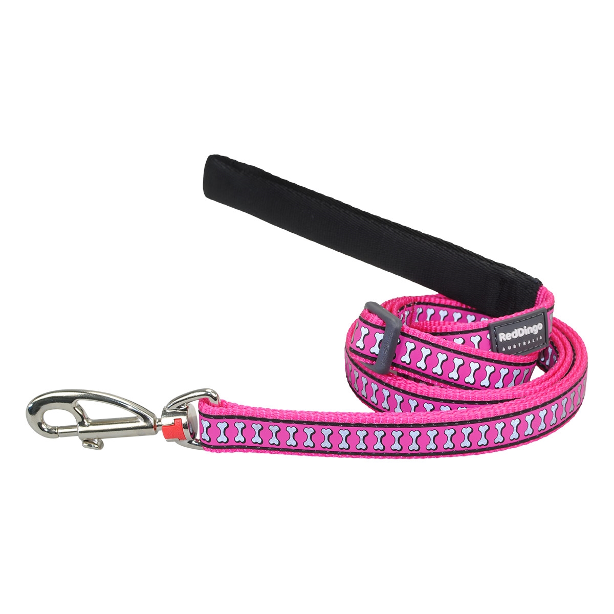 Picture of Red Dingo L6-RB-HP-15 Dog Lead Reflective Bone Hot Pink - Small 6ft