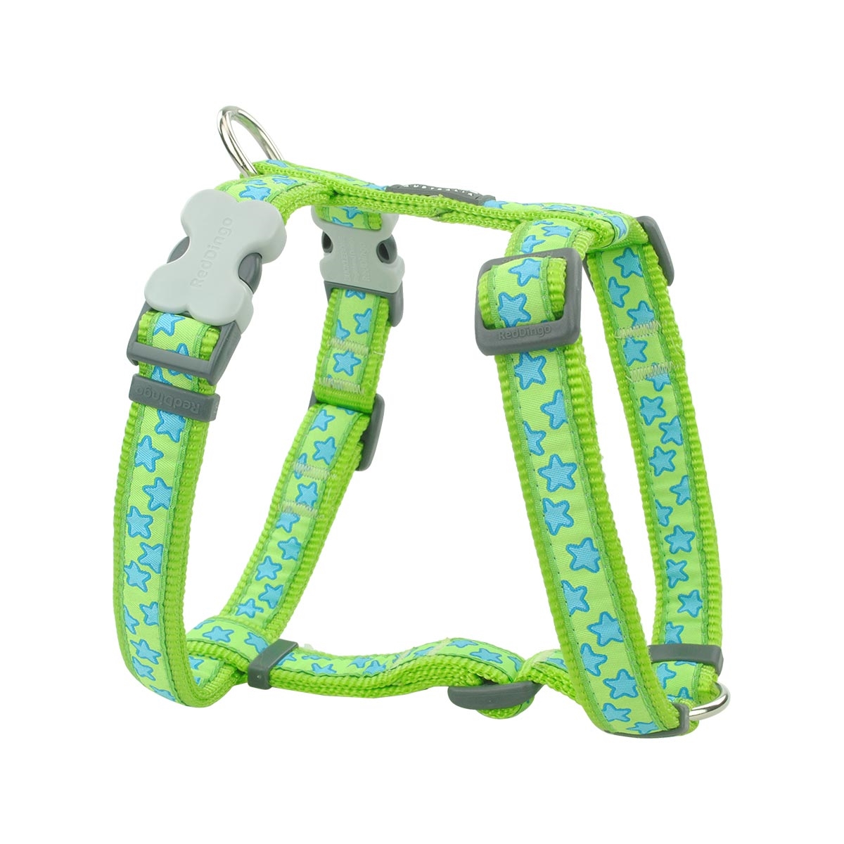 Picture of Red Dingo DH-ST-LG-20 Dog Harness Star Lime Green - Medium