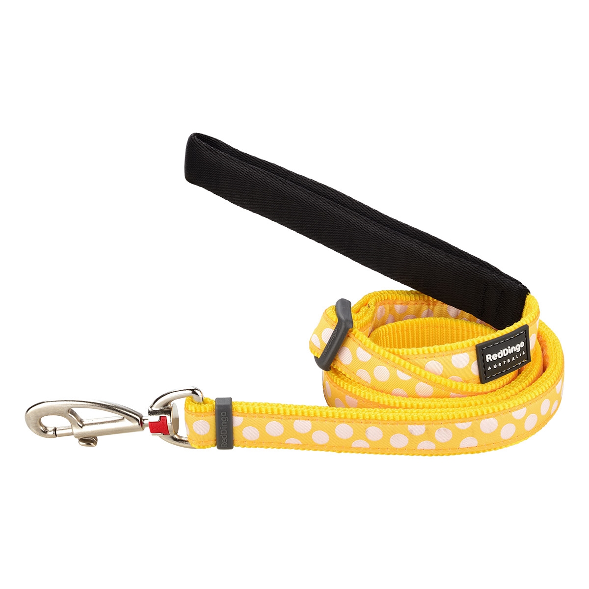 Picture of Red Dingo L6-S5-YE-15 Dog Lead Design White Spots on Yellow - Small 6ft