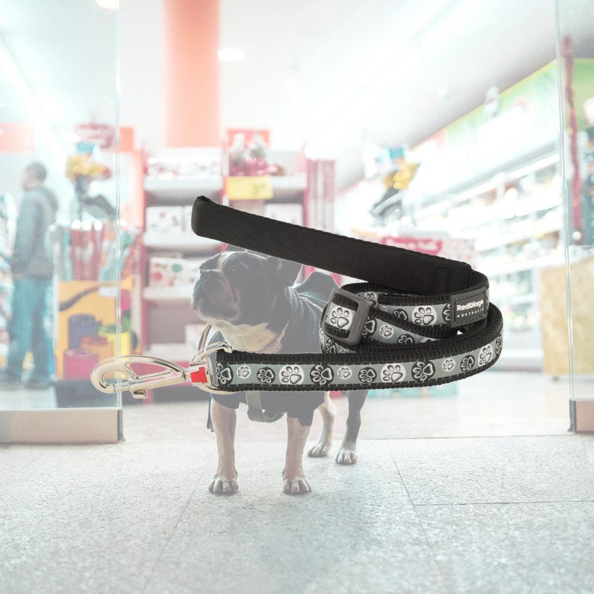 Picture of Red Dingo L6-PI-BB-25 Dog Lead Design Paw Impressions Black - Large 6ft