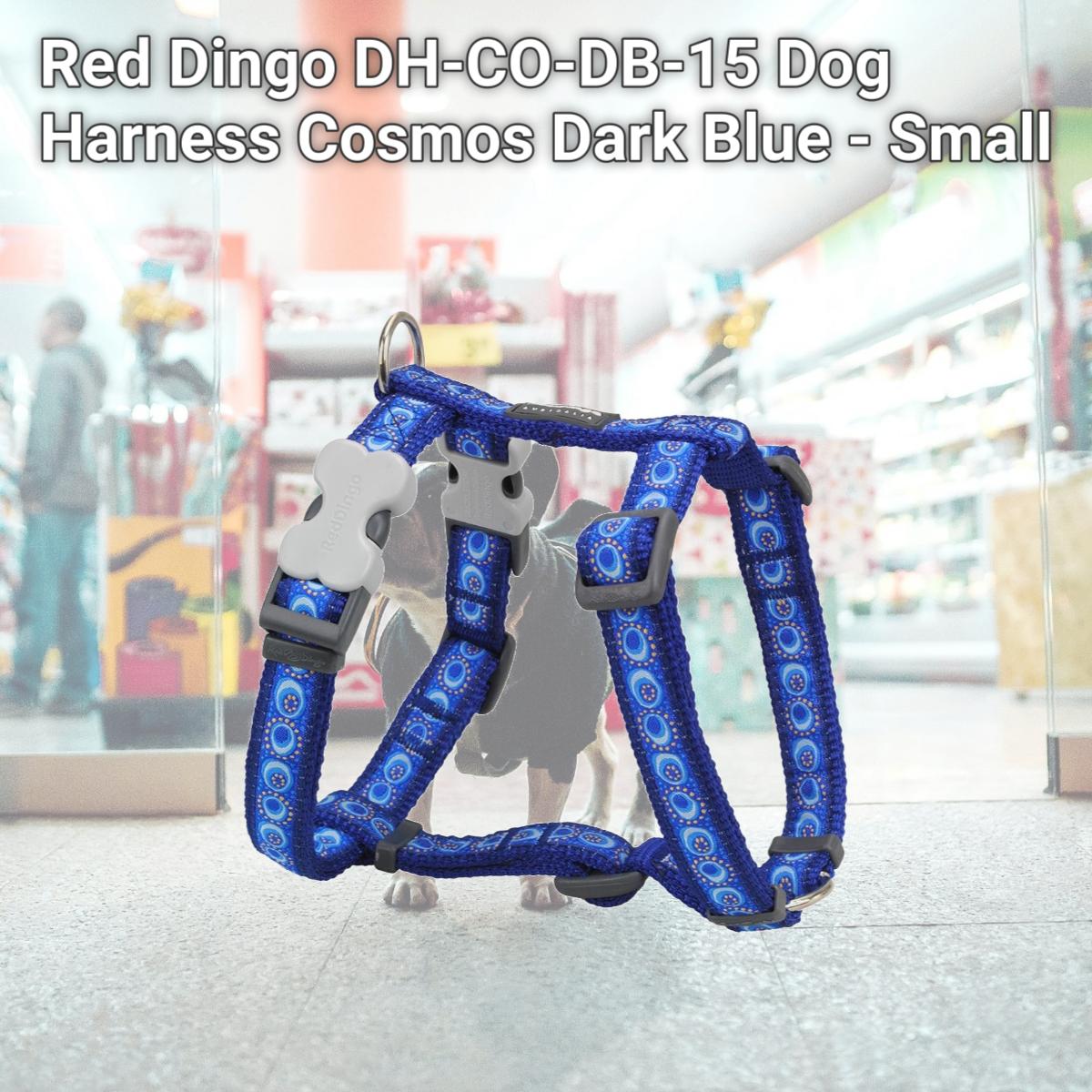 Picture of Red Dingo DH-CO-DB-15 Dog Harness Cosmos Dark Blue - Small