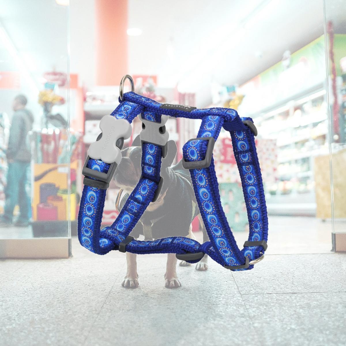 Picture of Red Dingo DH-CO-DB-15 Dog Harness Cosmos Dark Blue - Small