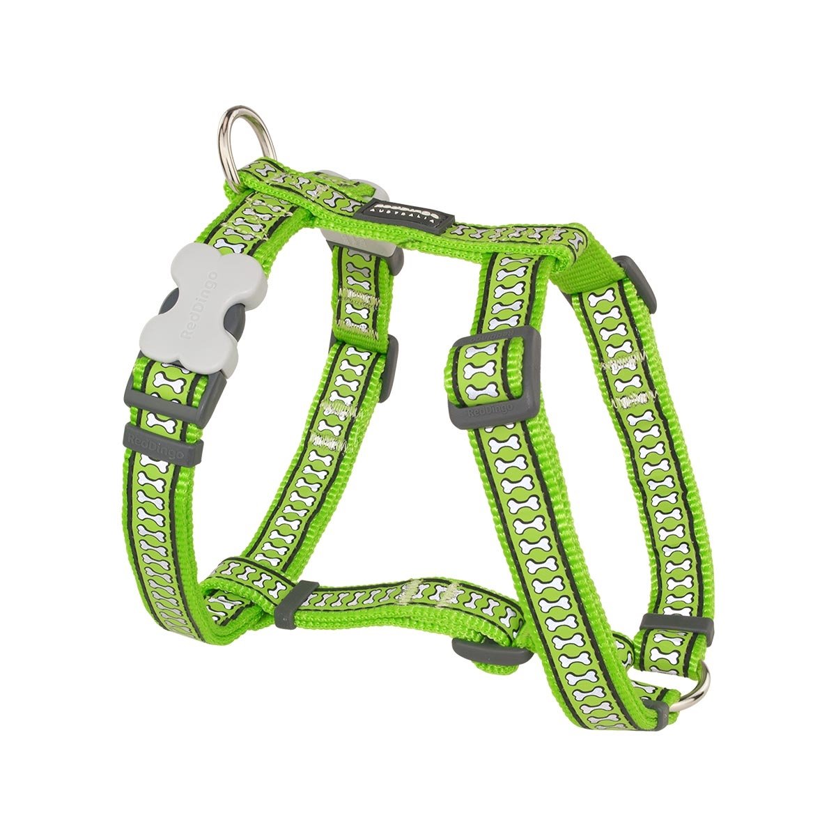 Picture of Red Dingo DH-RB-LG-25 Dog Harness Reflective Lime Green - Large