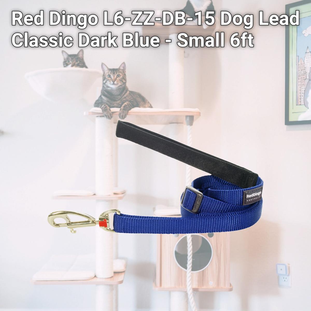 Picture of Red Dingo L6-ZZ-DB-15 Dog Lead Classic Dark Blue - Small 6ft