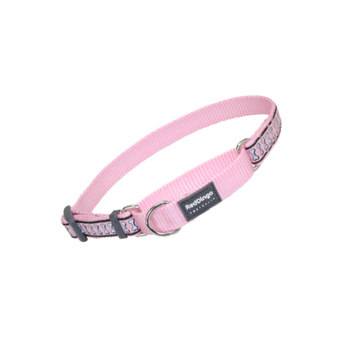 Picture of Red Dingo MC-RB-PK-20 Martingale Dog Collar Reflective Pink- Medium