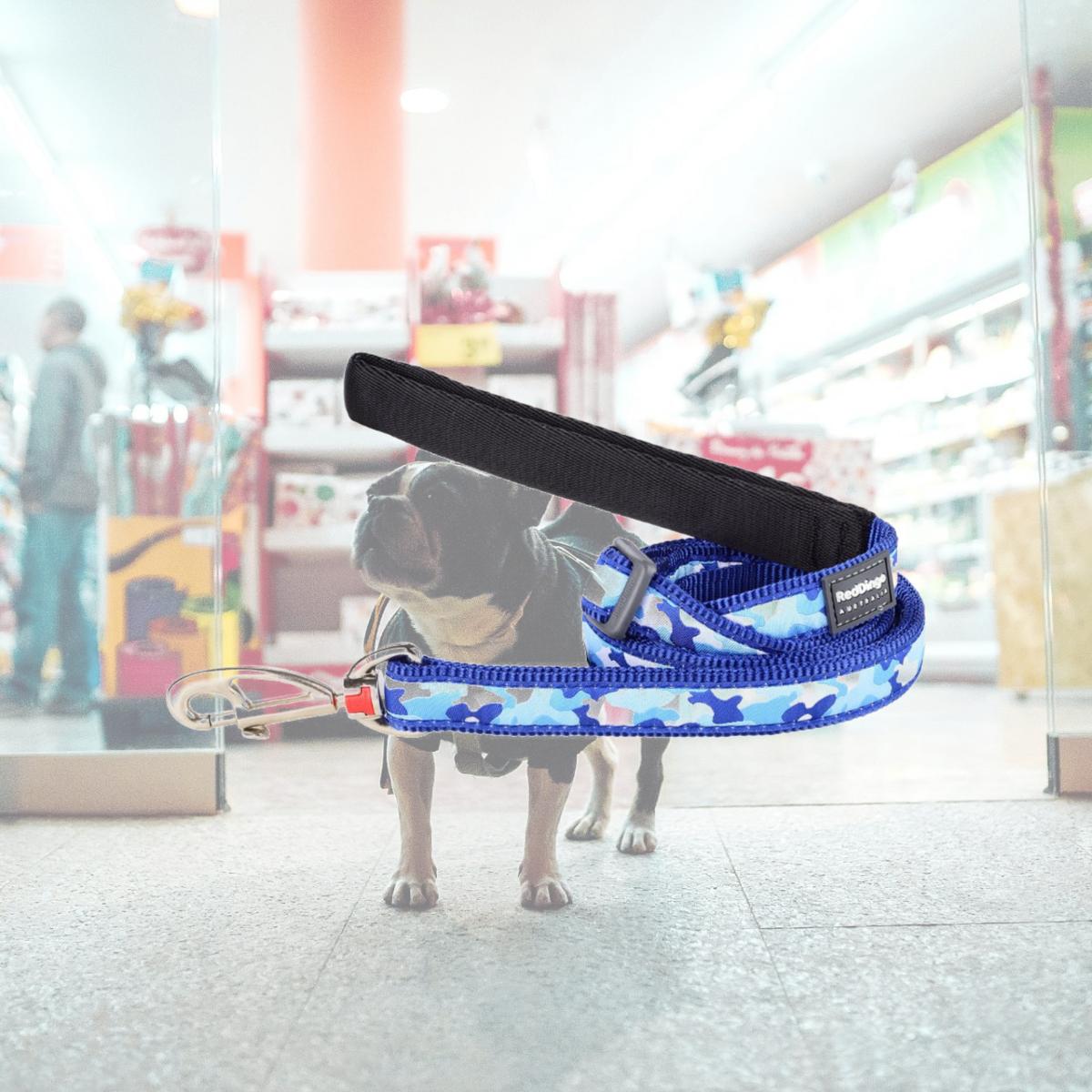 Picture of Red Dingo L6-CF-DB-12 Dog Lead Design Camouflage Dark Blue - Extra Small 6ft