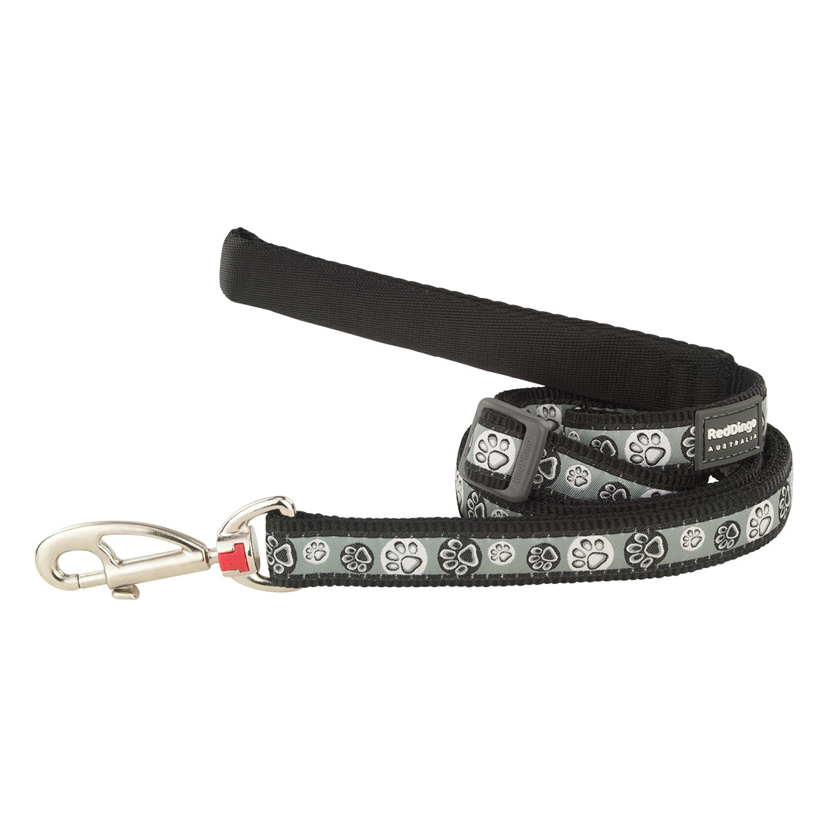 Picture of Red Dingo L6-PI-BB-15 Dog Lead Design Paw Impressions Black - Small 6ft