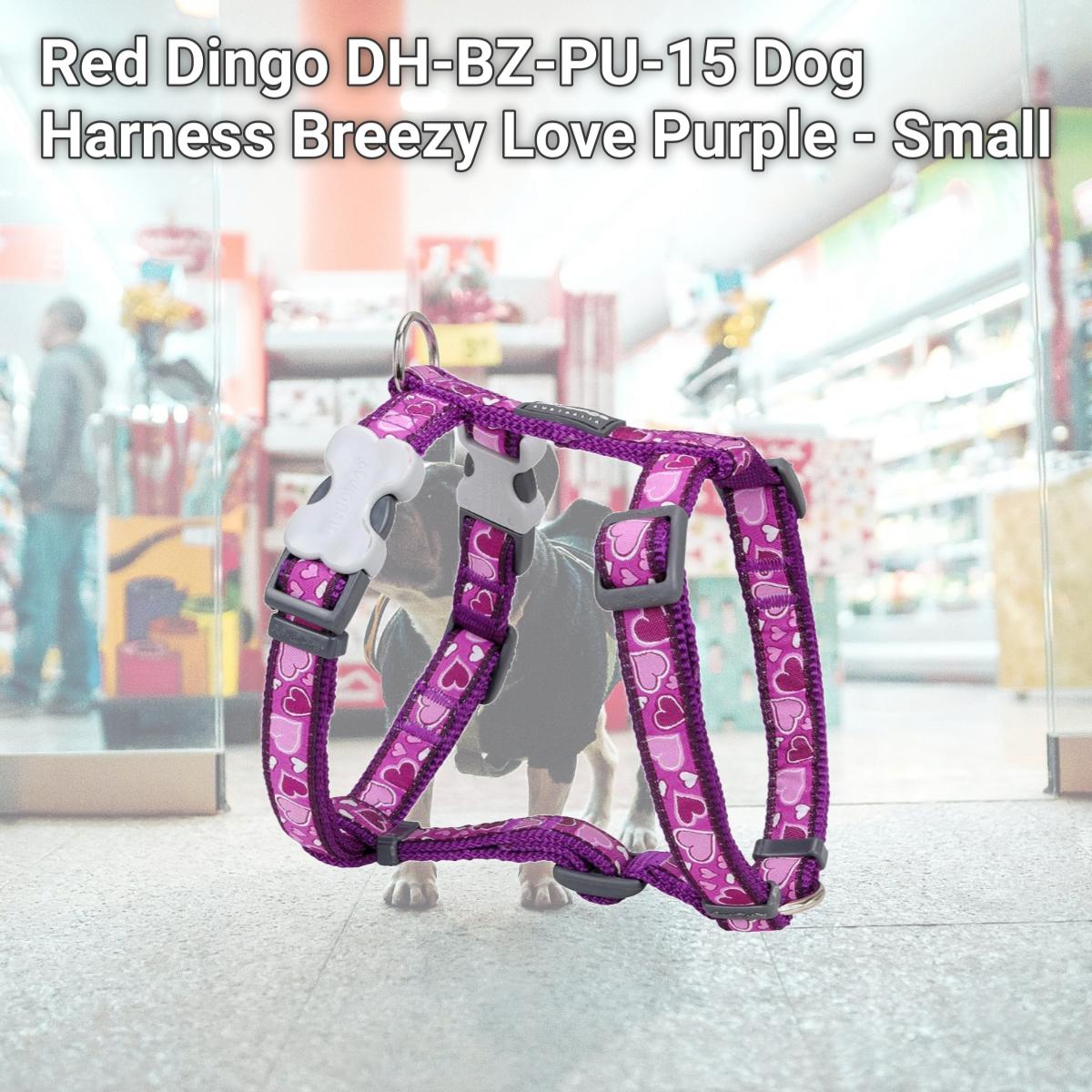 Picture of Red Dingo DH-BZ-PU-15 Dog Harness Breezy Love Purple - Small