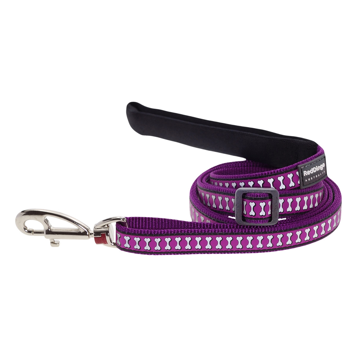 Picture of Red Dingo L6-RB-PU-15 Dog Lead Reflective Bones Purple - Small 6ft