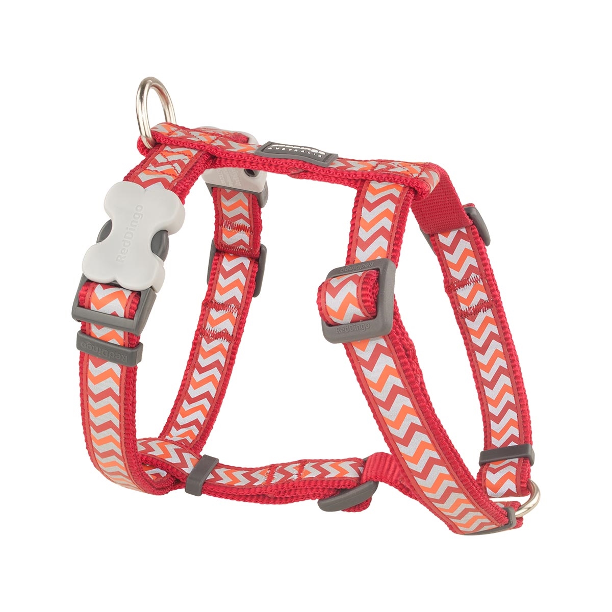 Picture of Red Dingo DH-RZ-RE-15 Dog Harness Reflective Ziggy Red - Small