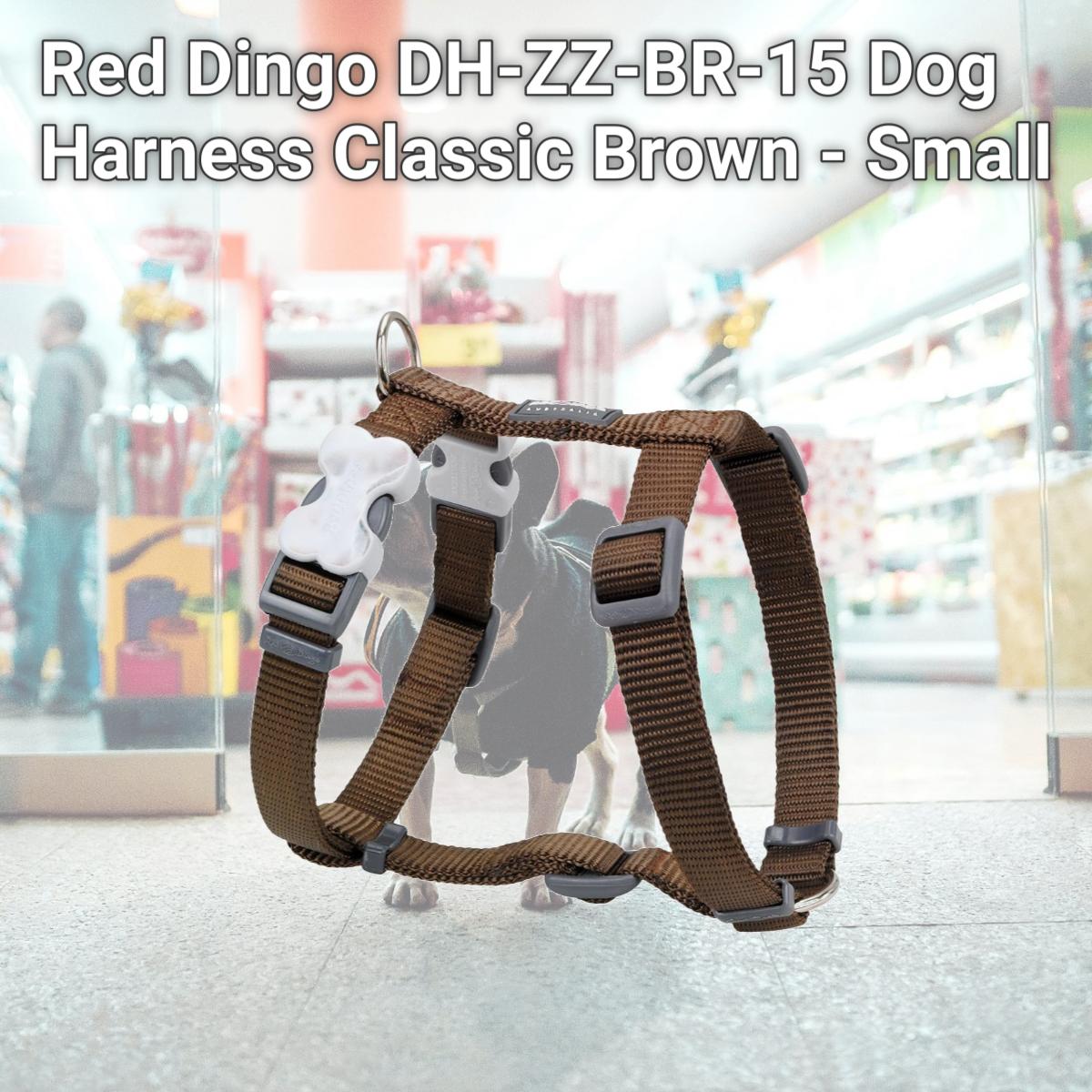 Picture of Red Dingo DH-ZZ-BR-15 Dog Harness Classic Brown - Small