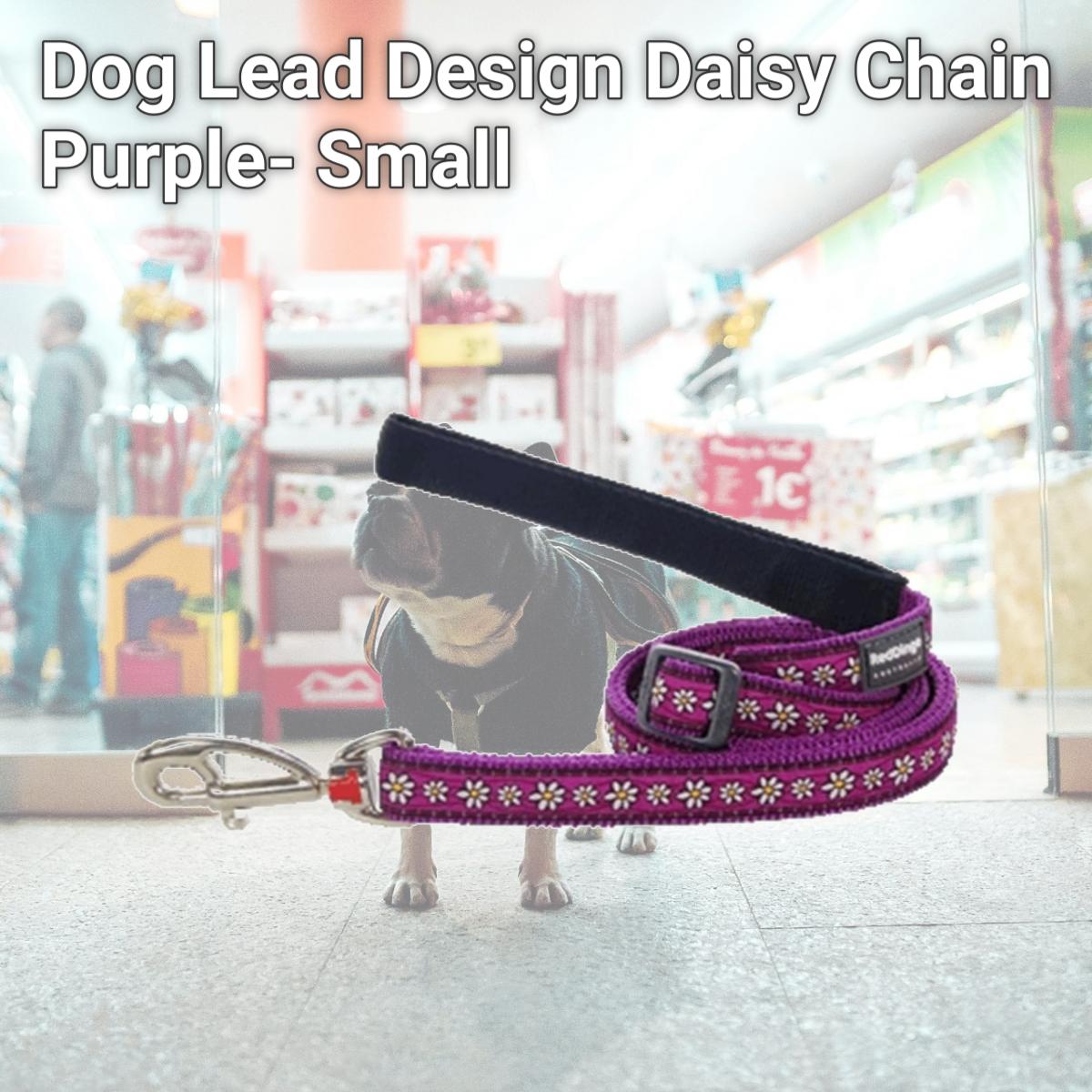 Picture of Red Dingo L6-DC-PU-12 Dog Lead Design Daisy Chain Purple- Extra Small