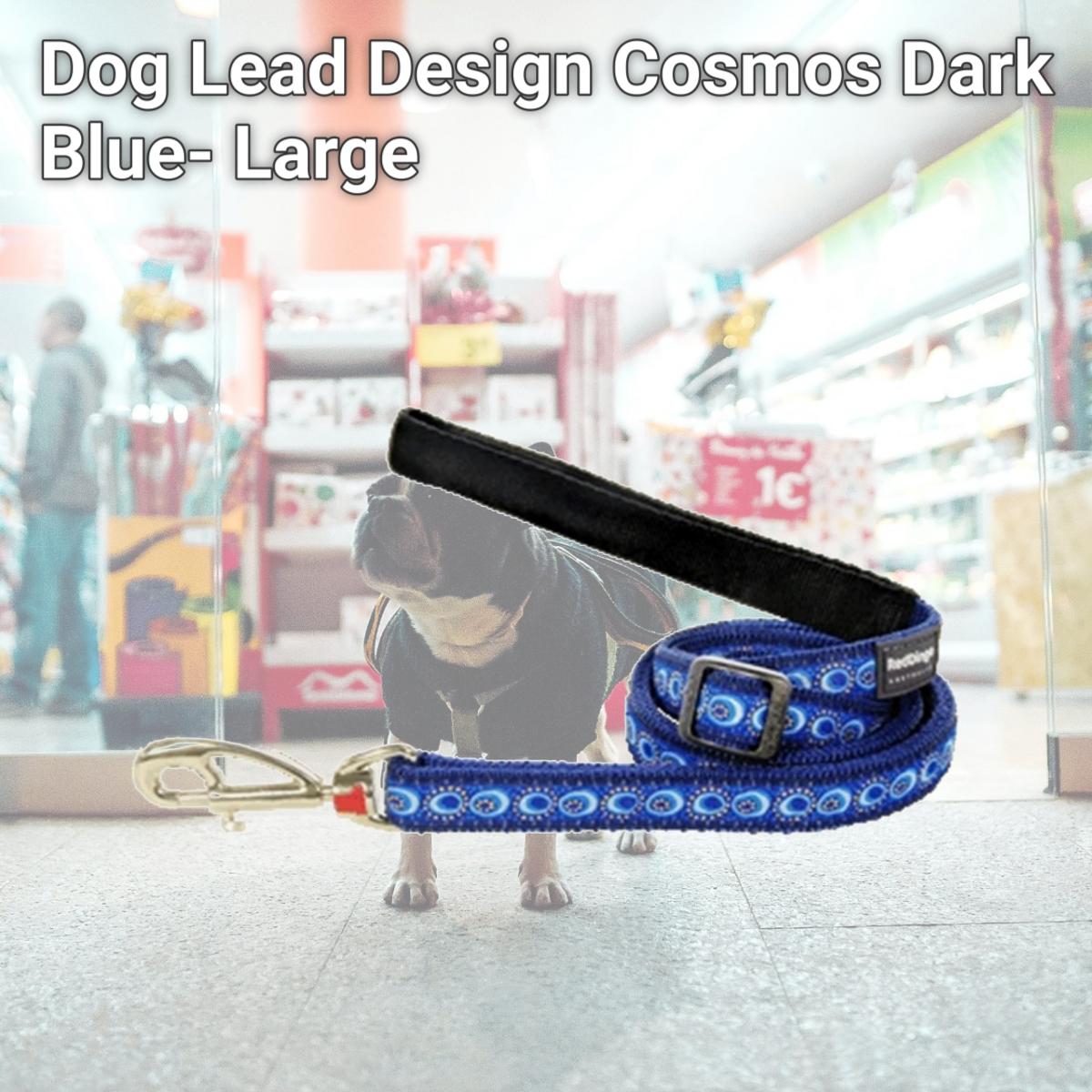 Picture of Red Dingo L6-CO-DB-25 Dog Lead Design Cosmos Dark Blue- Large