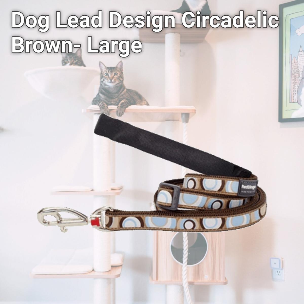 Picture of Red Dingo L6-CI-BR-25 Dog Lead Design Circadelic Brown- Large