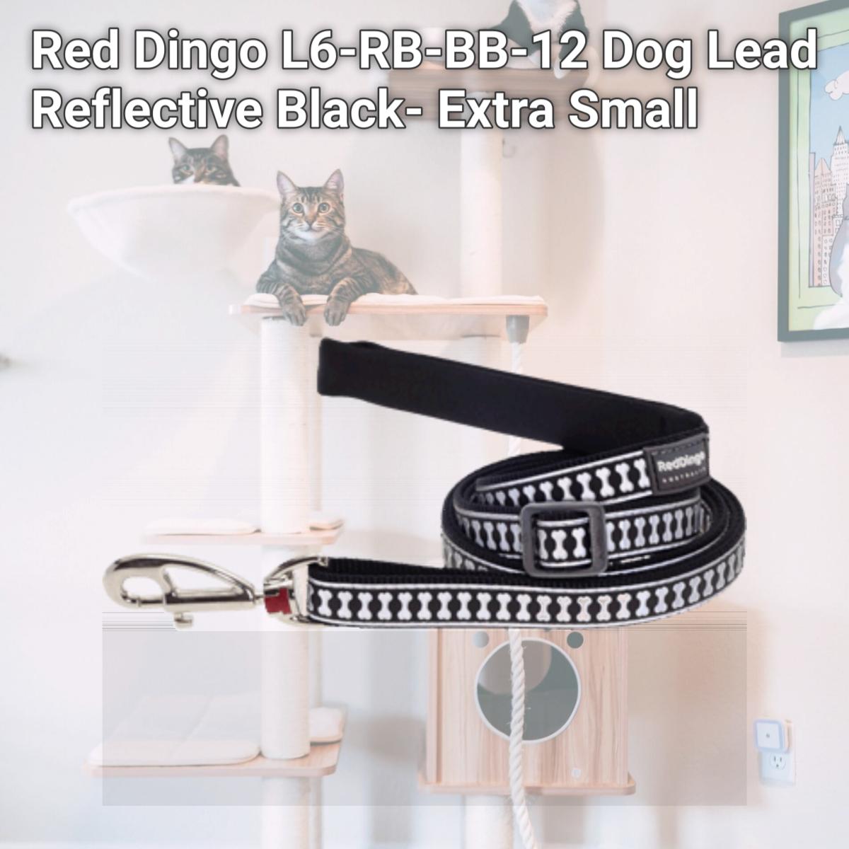 Picture of Red Dingo L6-RB-BB-12 Dog Lead Reflective Black- Extra Small
