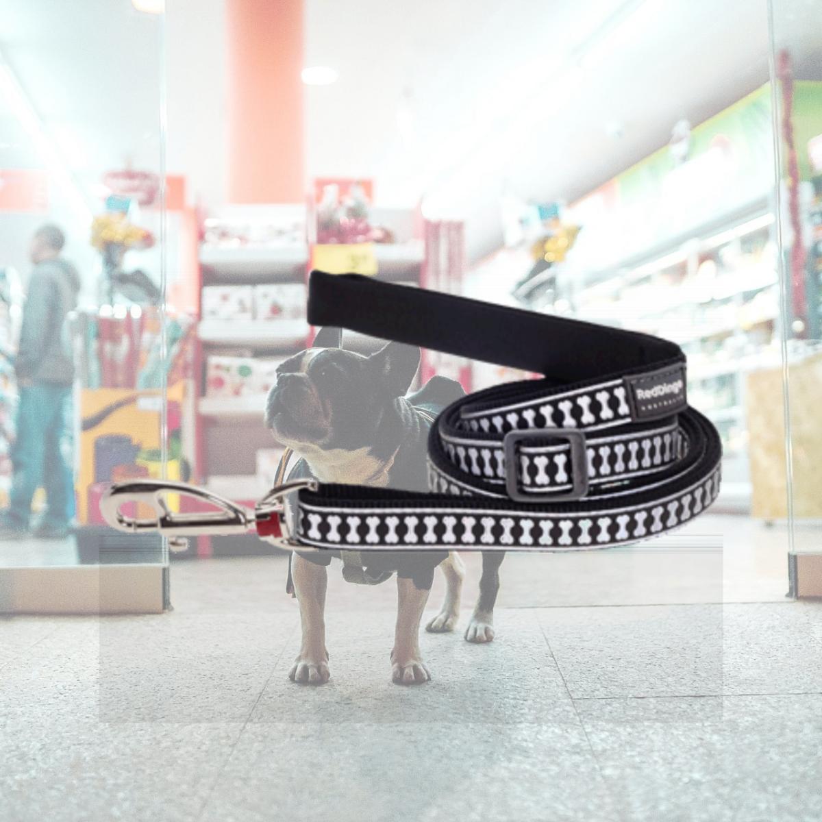 Picture of Red Dingo L6-RB-BB-12 Dog Lead Reflective Black- Extra Small