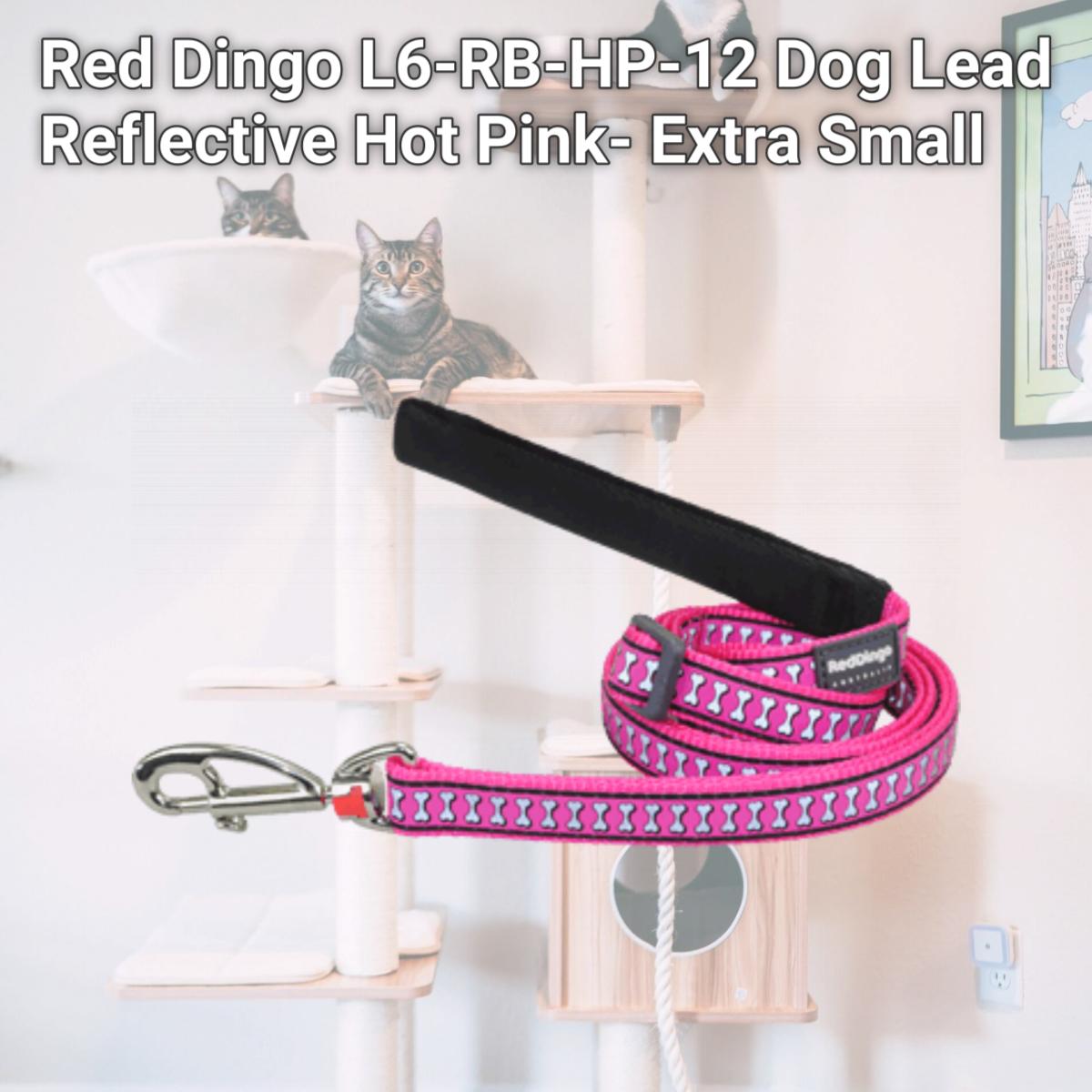 Picture of Red Dingo L6-RB-HP-12 Dog Lead Reflective Hot Pink- Extra Small