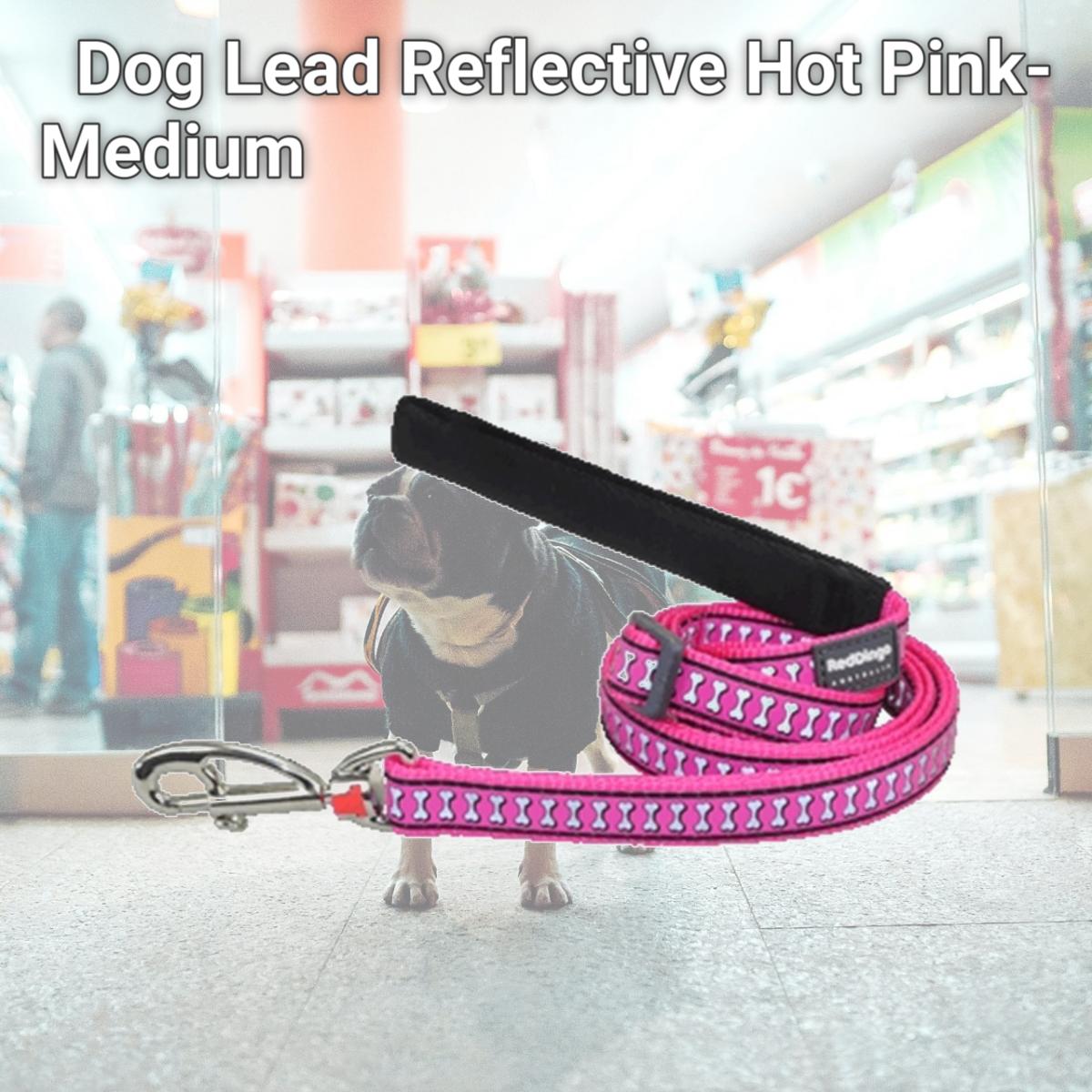 Picture of Red Dingo L6-RB-HP-20 Dog Lead Reflective Hot Pink- Medium