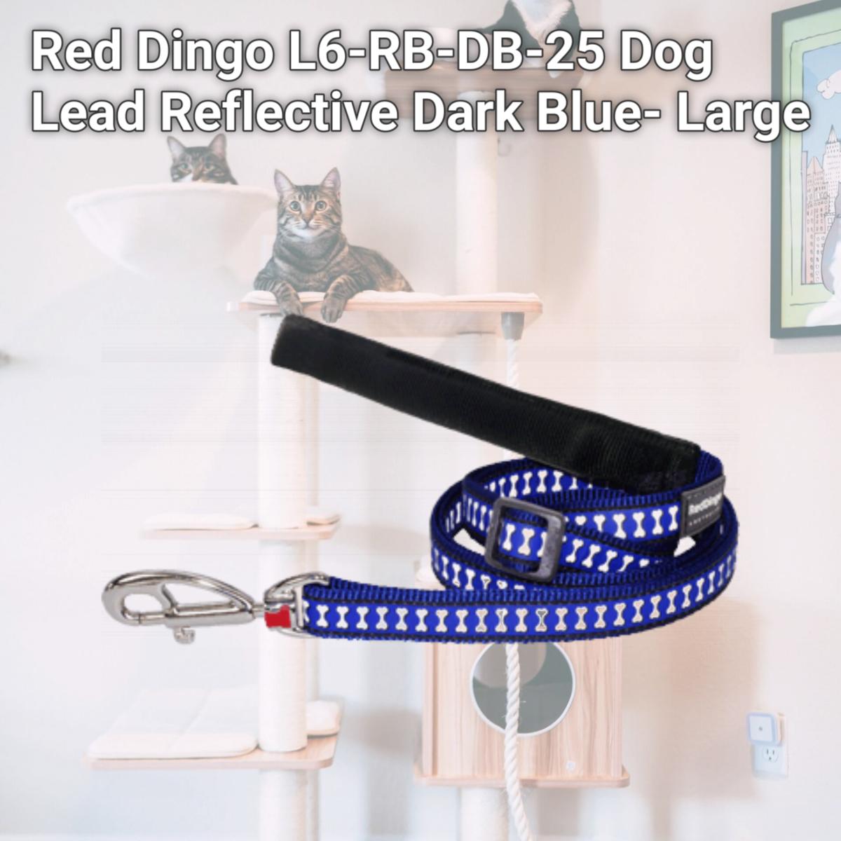 Picture of Red Dingo L6-RB-DB-25 Dog Lead Reflective Dark Blue- Large