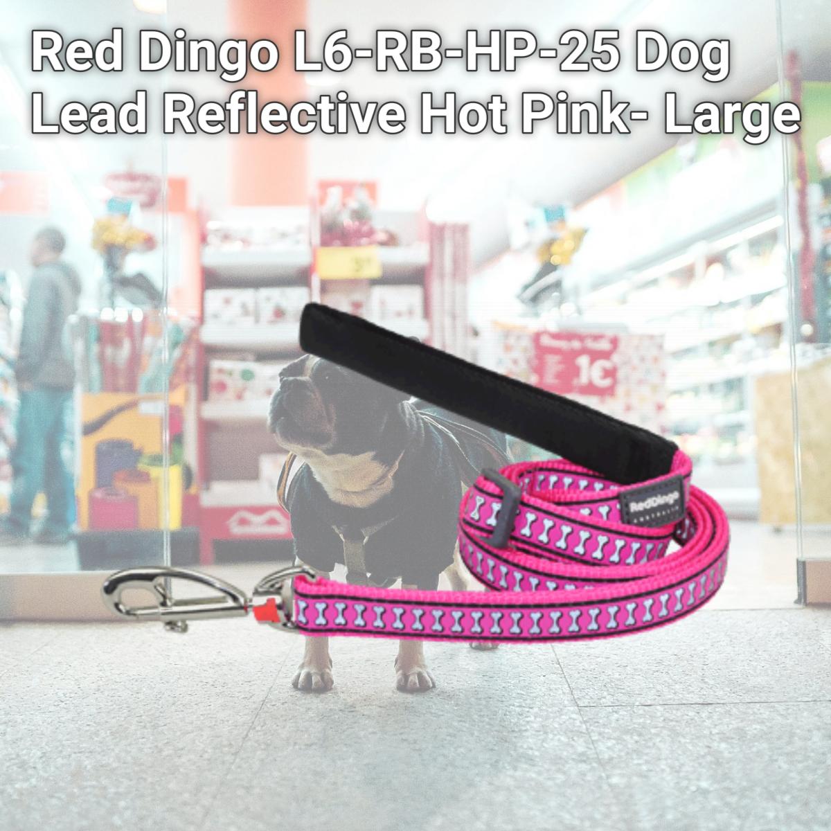 Picture of Red Dingo L6-RB-HP-25 Dog Lead Reflective Hot Pink- Large