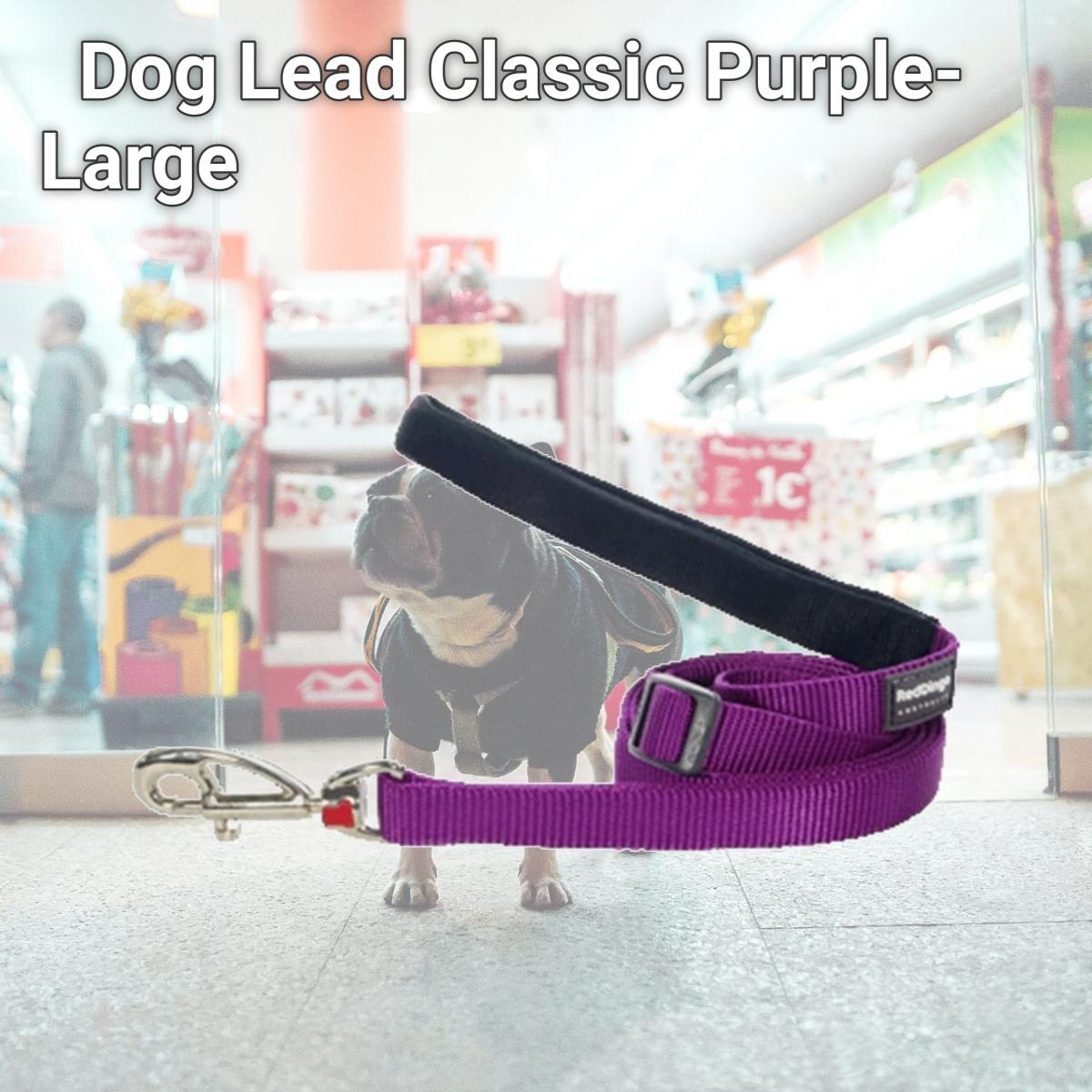 Picture of Red Dingo L6-ZZ-PU-25 Dog Lead Classic Purple- Large