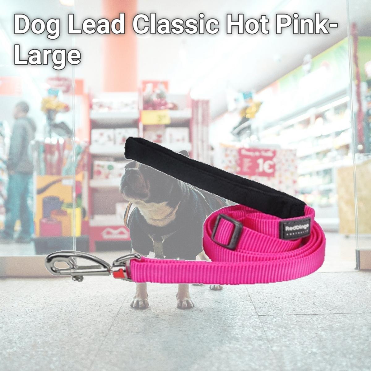 Picture of Red Dingo L6-ZZ-HP-25 Dog Lead Classic Hot Pink- Large