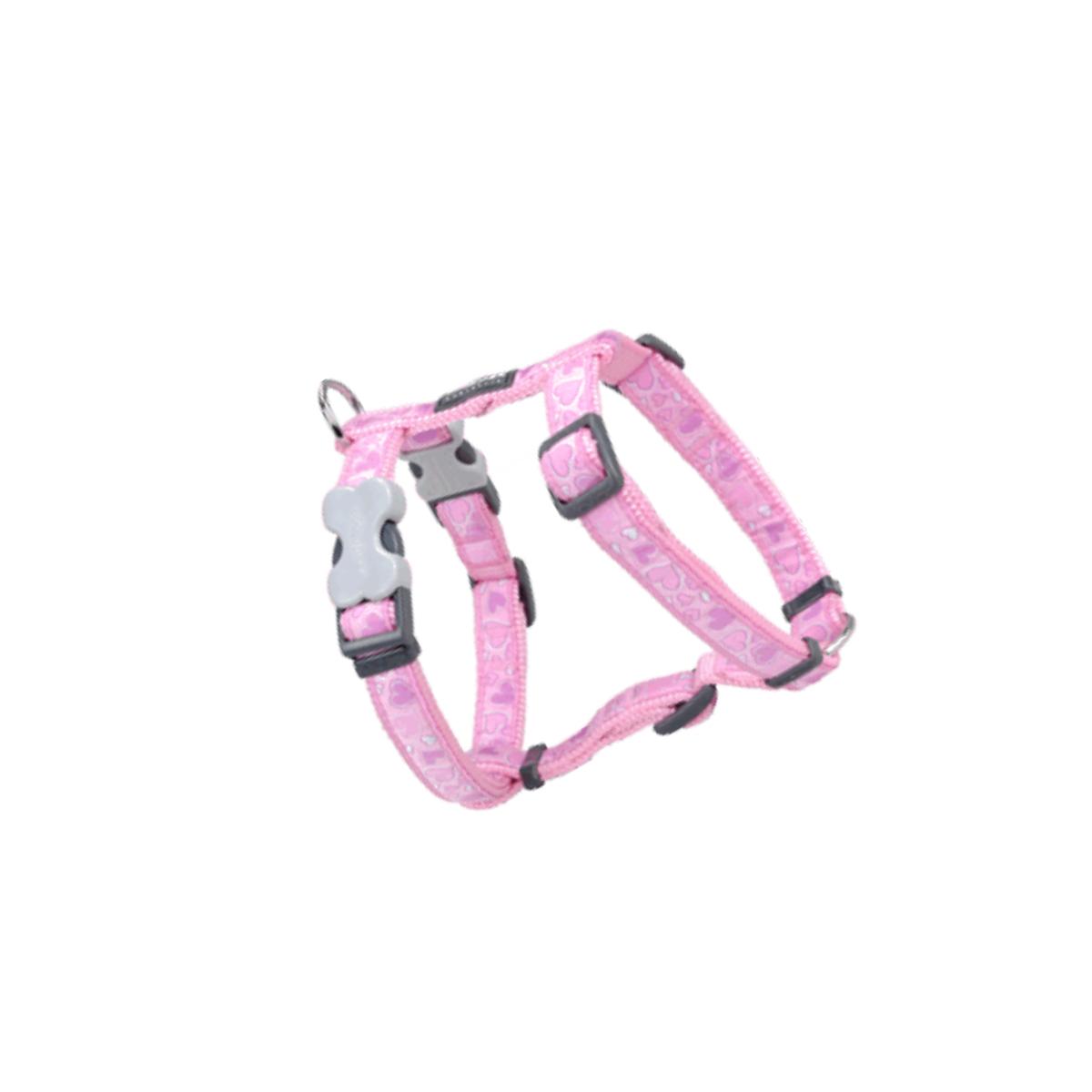 Picture of Red Dingo DH-BZ-PK-25 Dog Harness Design Breezy Love Pink- Large