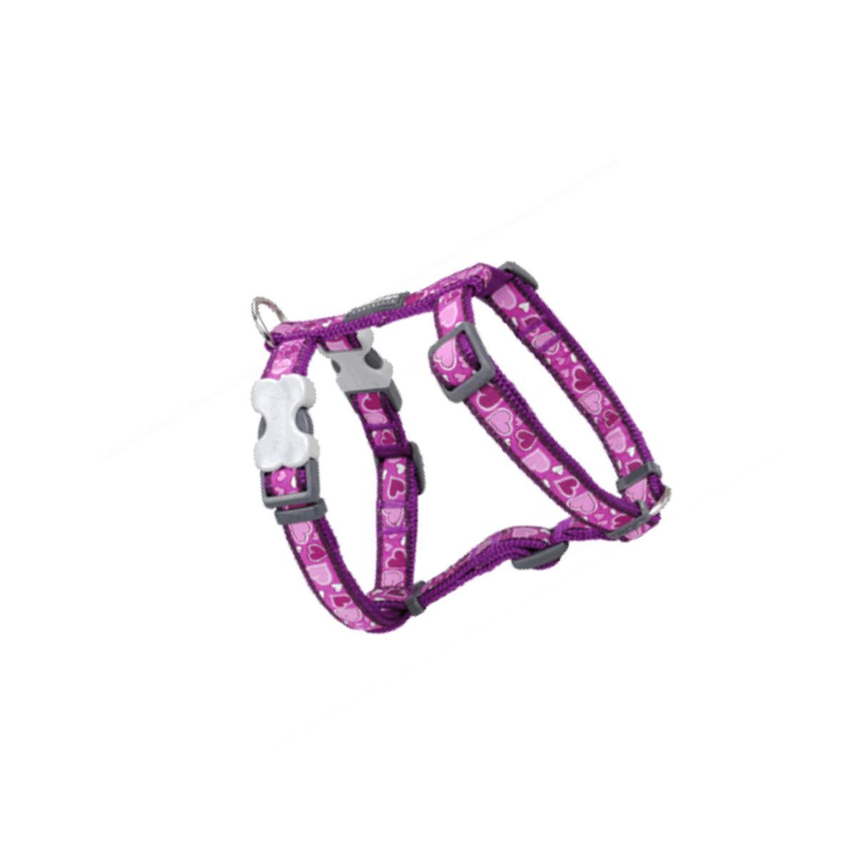 Picture of Red Dingo DH-BZ-PU-25 Dog Harness Design Breezy Love Purple- Large