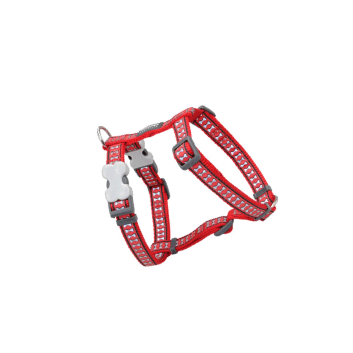 Picture of Red Dingo DH-RB-RE-12 Dog Harness Reflective Red- Extra Small