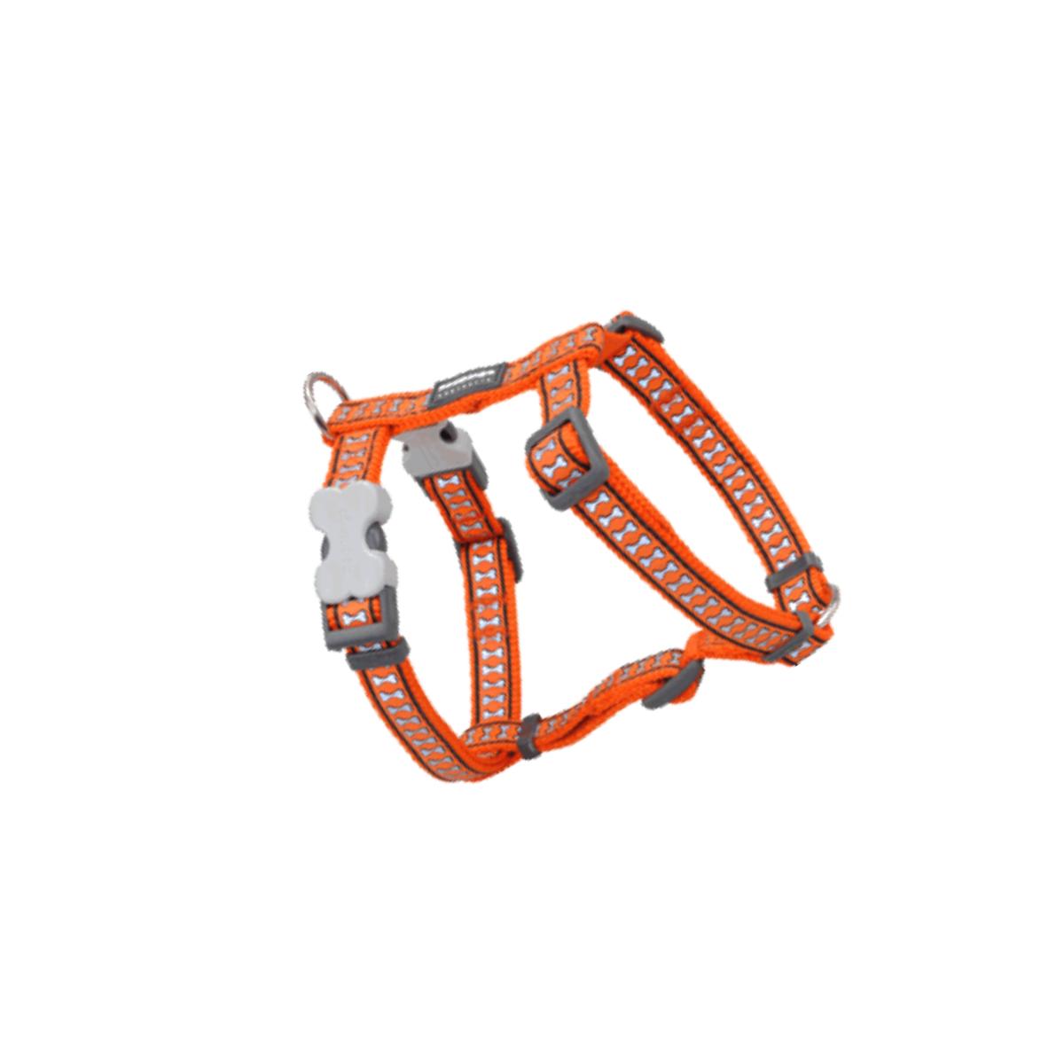 Picture of Red Dingo DH-RB-OR-12 Dog Harness Reflective Orange- Extra Small