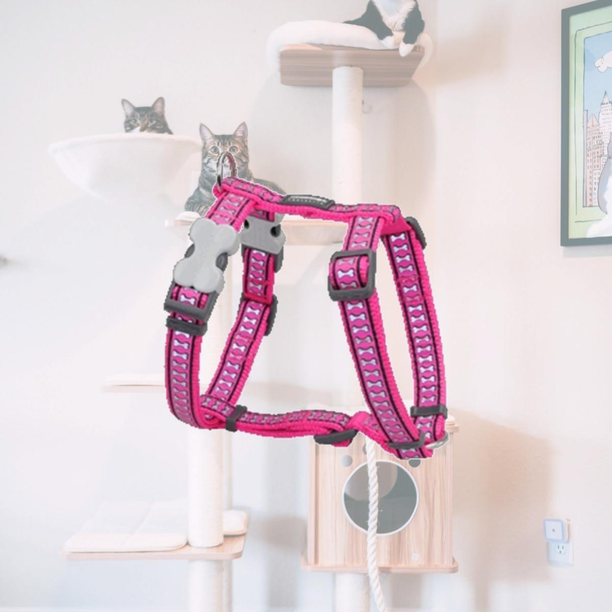 Picture of Red Dingo DH-RB-HP-12 Dog Harness Reflective Hot Pink- Extra Small