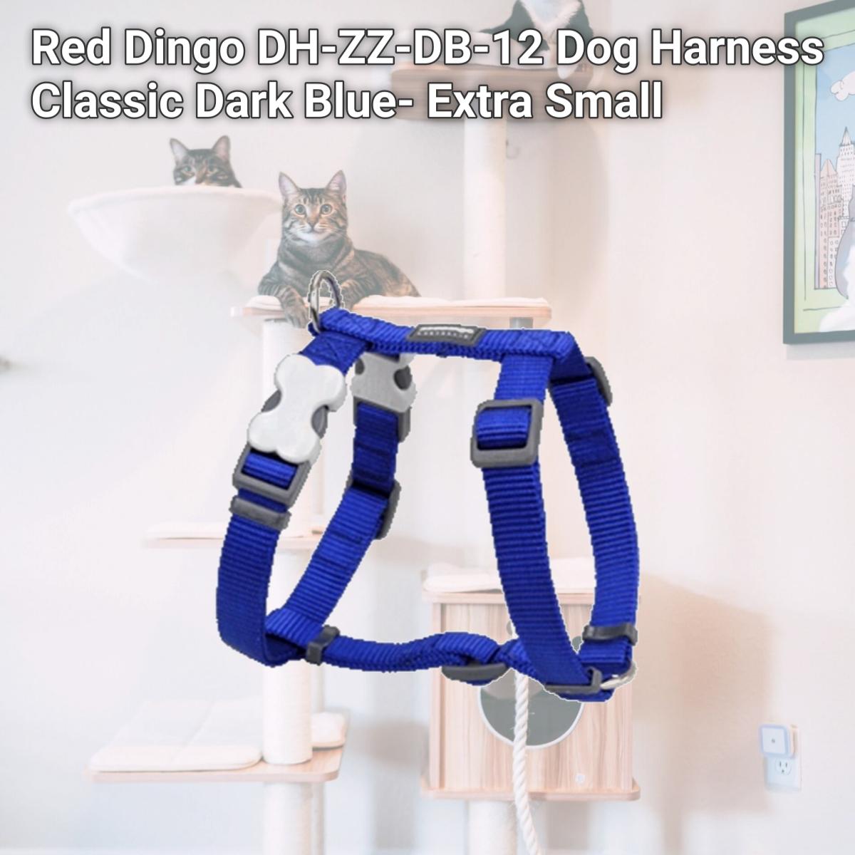 Picture of Red Dingo DH-ZZ-DB-12 Dog Harness Classic Dark Blue- Extra Small