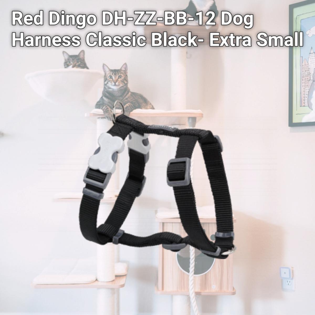 Picture of Red Dingo DH-ZZ-BB-12 Dog Harness Classic Black- Extra Small