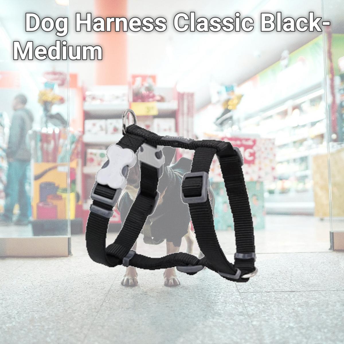 Picture of Red Dingo DH-ZZ-BB-20 Dog Harness Classic Black- Medium