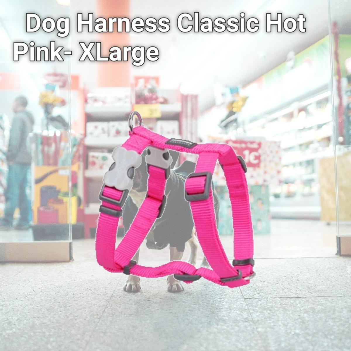 Picture of Red Dingo DH-ZZ-HP-XL Dog Harness Classic Hot Pink- XLarge
