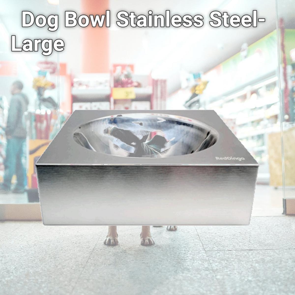 Picture of Red Dingo DB-SS-SI-LG Dog Bowl Stainless Steel- Large